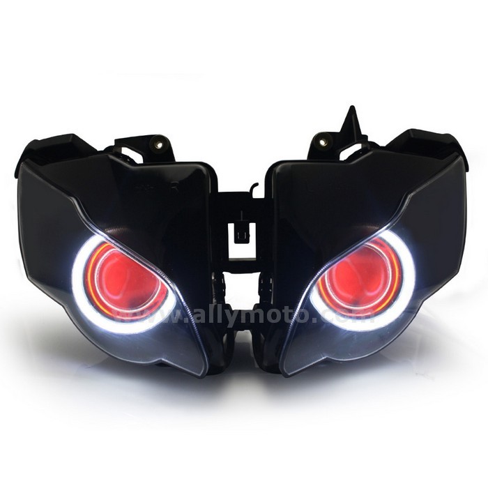 027 Fully Headlight Angel Eye Kit Hid Honda Cbr 1000Rr 2008 2009 2010 2011 Front Light Red